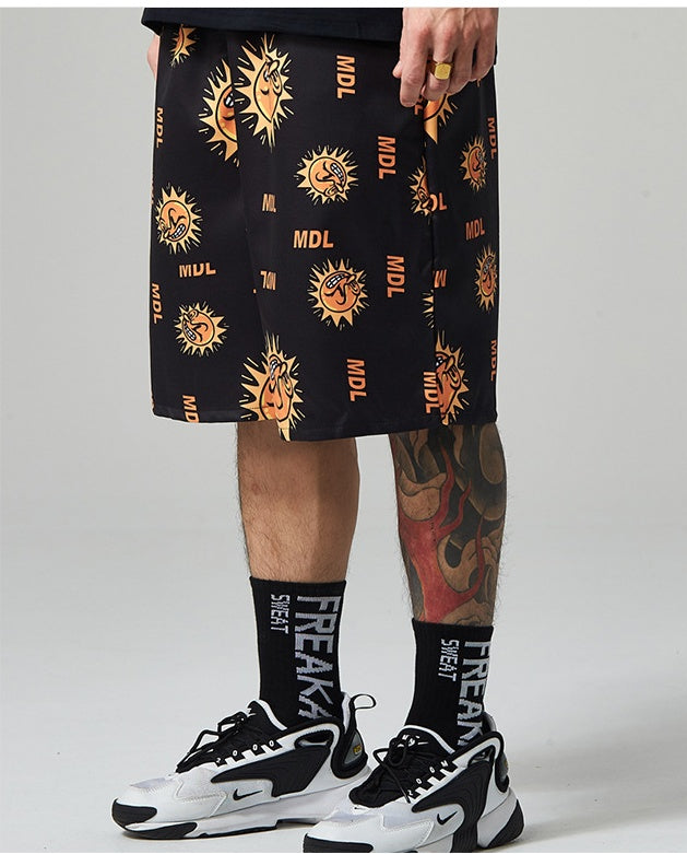 Printed Loose Casual Sports Men'S Beach Pants