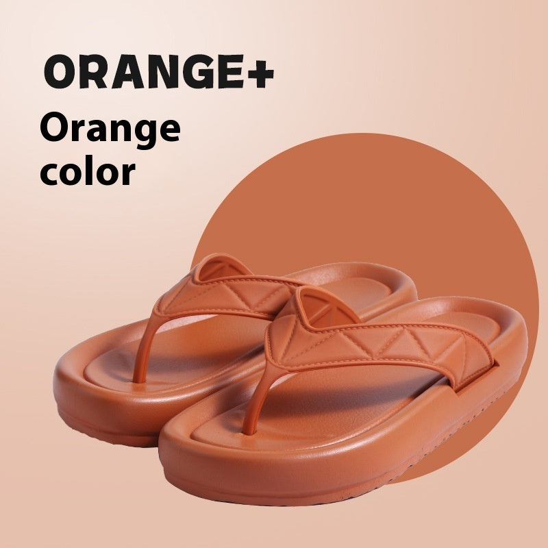 Women's Outdoor Fashion Thick Bottom Non-slip New Home Couples Flip Flops Slippers