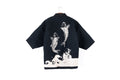 Japanese Traditional Koi Print Kimono Cardigan Thick Cotton Jacket Coat Outerwear Yukata Home Clothes Men Loose Pajamas